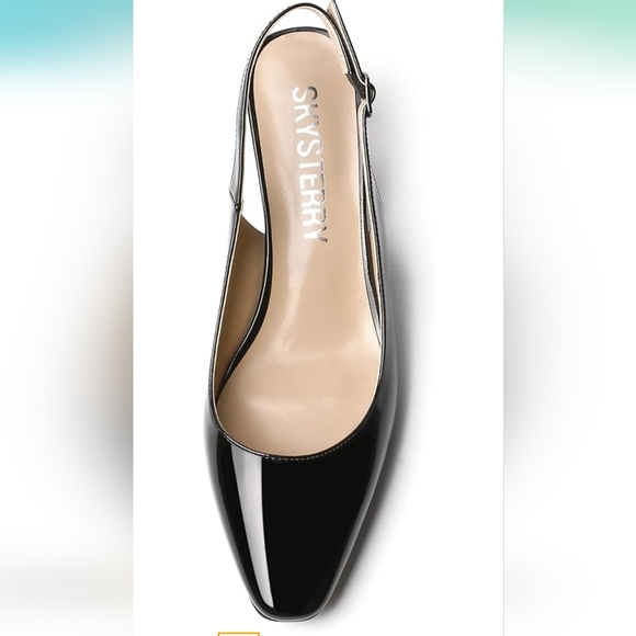 Skysterry Patent Leather Slingbacks w/ Kitten Heel | Sz. 8 | NWOT - Picture 2 of 6